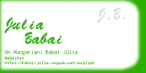 julia babai business card